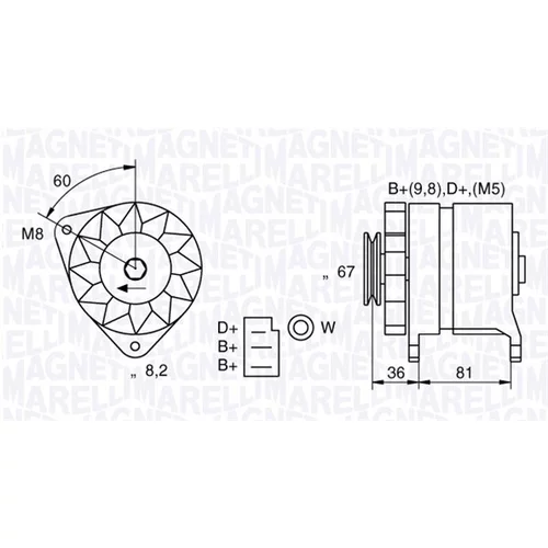 Alternátor MAGNETI MARELLI 054022384010