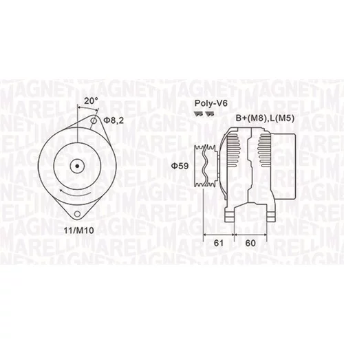 Alternátor MAGNETI MARELLI 063731643010