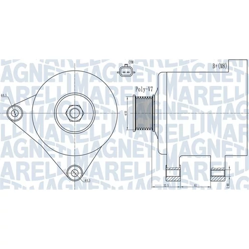 Alternátor MAGNETI MARELLI 063731918010