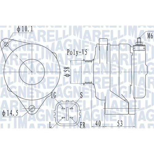 Alternátor MAGNETI MARELLI 063731950010