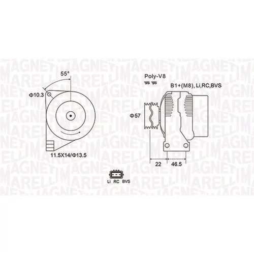 Alternátor 063731958010 (MAGNETI MARELLI)