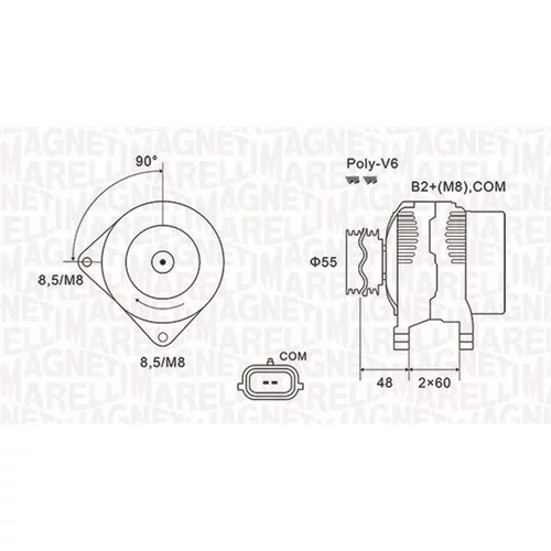 Alternátor MAGNETI MARELLI 063731974010