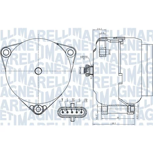 Alternátor MAGNETI MARELLI 063731997010