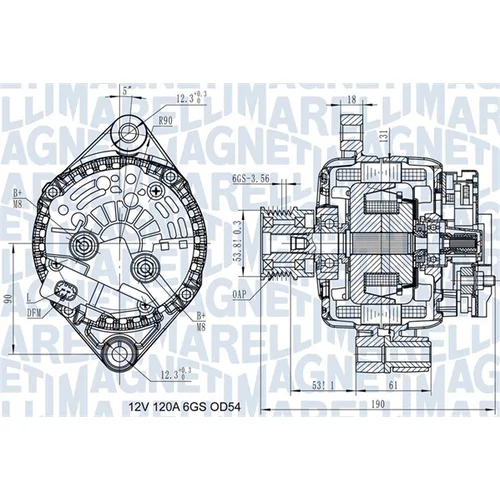 Alternátor MAGNETI MARELLI 063732045010