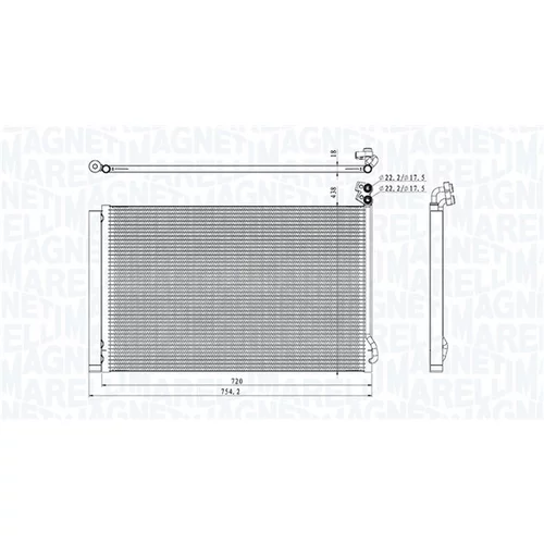 Kondenzátor klimatizácie MAGNETI MARELLI 350203107900