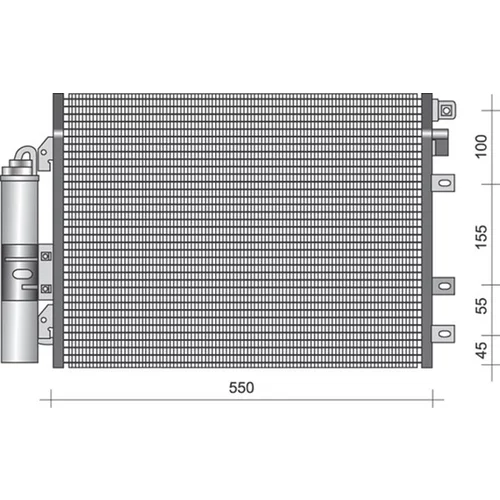 Kondenzátor klimatizácie MAGNETI MARELLI 350203337000