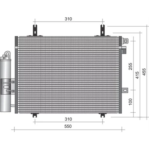 Kondenzátor klimatizácie MAGNETI MARELLI 350203338000