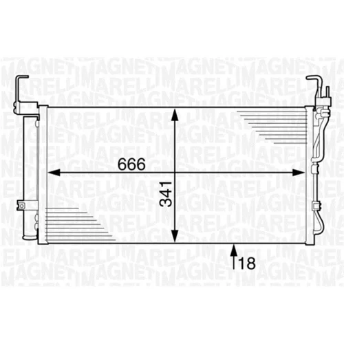 Kondenzátor klimatizácie MAGNETI MARELLI 350203625000