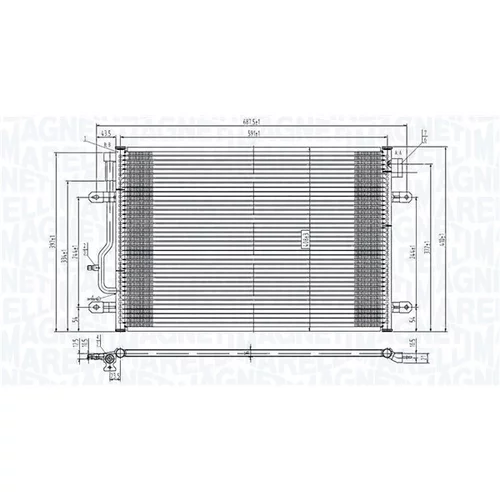 Kondenzátor klimatizácie MAGNETI MARELLI 350203817000