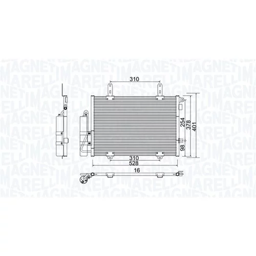 Kondenzátor klimatizácie MAGNETI MARELLI 350203905000