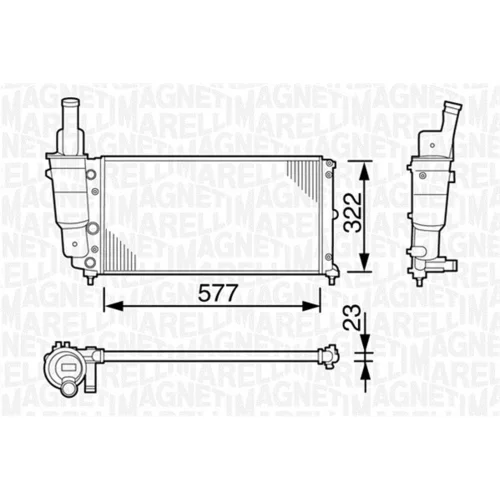 Chladič motora MAGNETI MARELLI 350213114000 - obr. 1