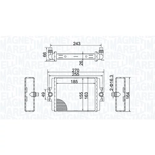 Chladič motora MAGNETI MARELLI 350213202500