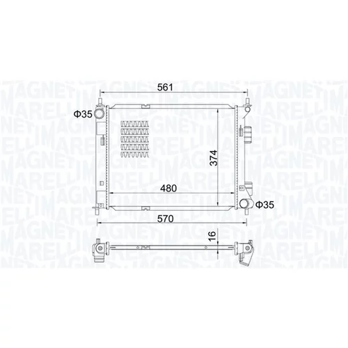 Chladič motora 350213204500 (MAGNETI MARELLI)