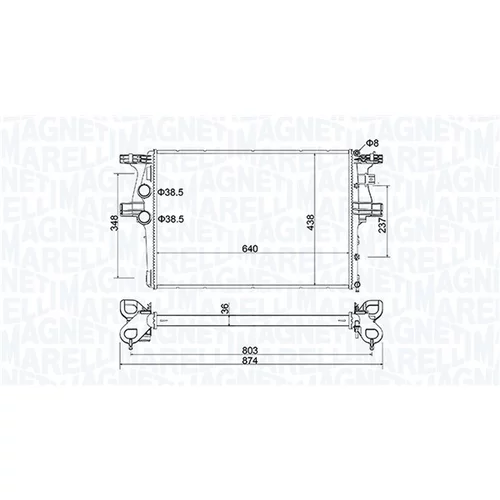 Chladič motora MAGNETI MARELLI 350213204600