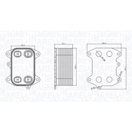 Chladič motorového oleja MAGNETI MARELLI 350300003300