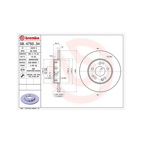 Brzdový kotúč MAGNETI MARELLI 360406031100