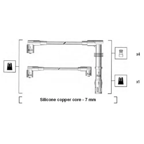 Sada zapaľovacích káblov MAGNETI MARELLI 941055070532