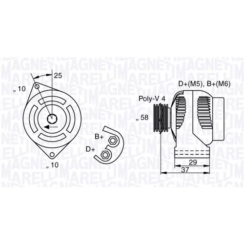 Alternátor MAGNETI MARELLI 063341658010