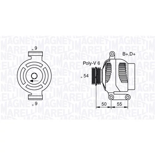 Alternátor MAGNETI MARELLI 063358061010