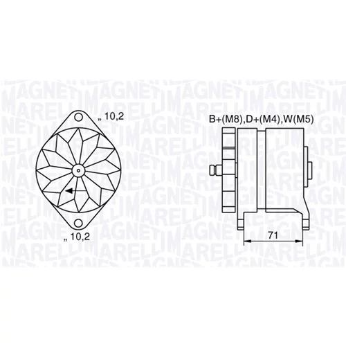 Alternátor MAGNETI MARELLI 063534681240