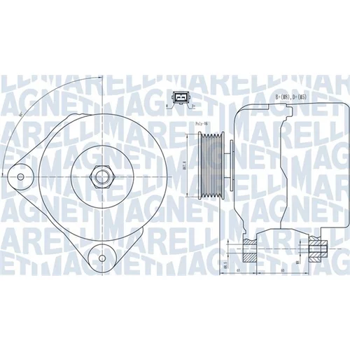 Alternátor MAGNETI MARELLI 063731228010