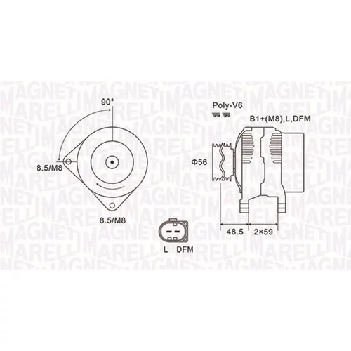 Alternátor MAGNETI MARELLI 063731644010