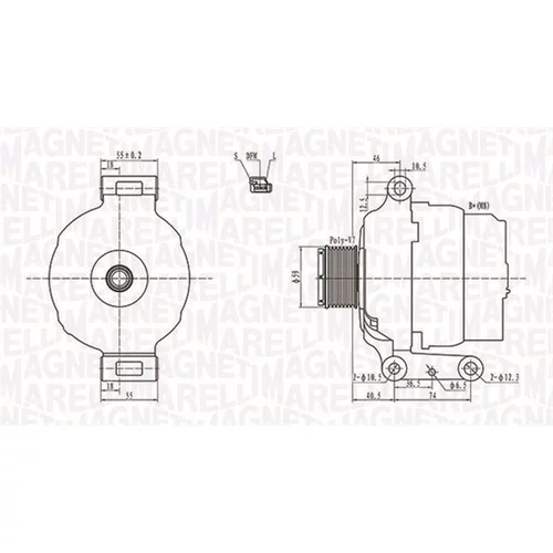 Alternátor MAGNETI MARELLI 063731779010