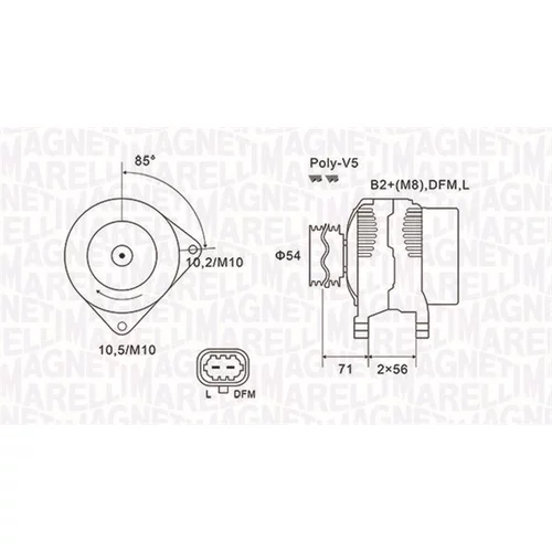 Alternátor MAGNETI MARELLI 063731960010