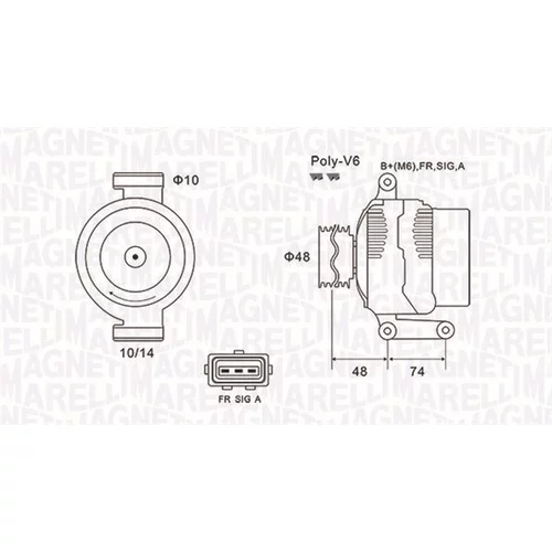 Alternátor MAGNETI MARELLI 063732034010