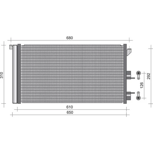 Kondenzátor klimatizácie 350203248000 (MAGNETI MARELLI)