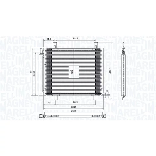 Kondenzátor klimatizácie MAGNETI MARELLI 350203836000