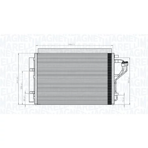 Kondenzátor klimatizácie MAGNETI MARELLI 350203851000