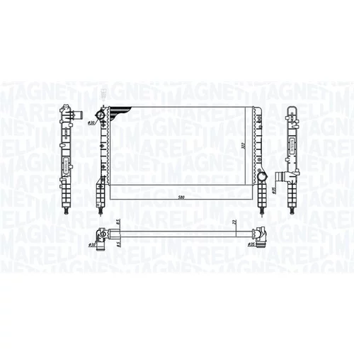 Chladič motora MAGNETI MARELLI 350213180000 - obr. 1