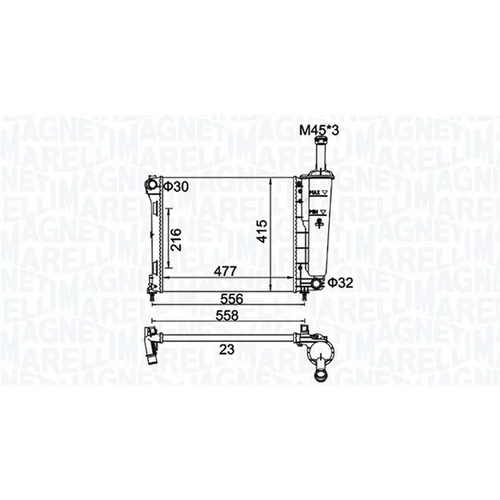 Chladič motora MAGNETI MARELLI 350213183900