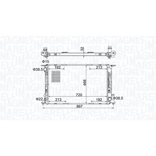 Chladič motora MAGNETI MARELLI 350213195800