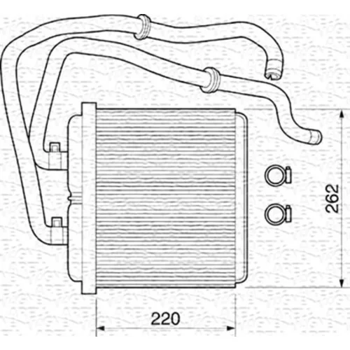 Výmenník tepla vnútorného kúrenia MAGNETI MARELLI 350218072000 - obr. 1