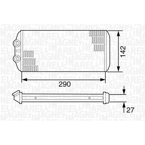 Výmenník tepla vnútorného kúrenia MAGNETI MARELLI 350218306000