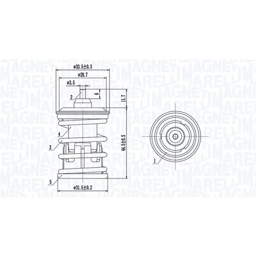 Termostat chladenia MAGNETI MARELLI 352317005090