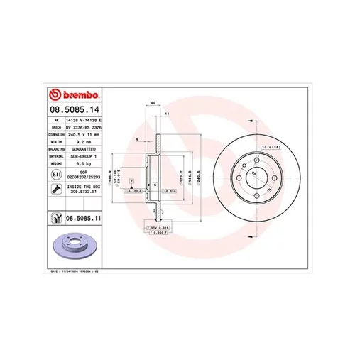 Brzdový kotúč MAGNETI MARELLI 360406021600