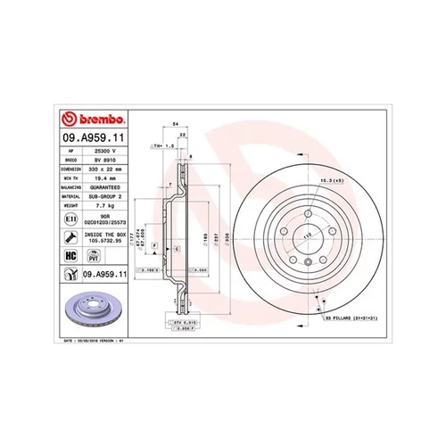 Brzdový kotúč MAGNETI MARELLI 360406122301