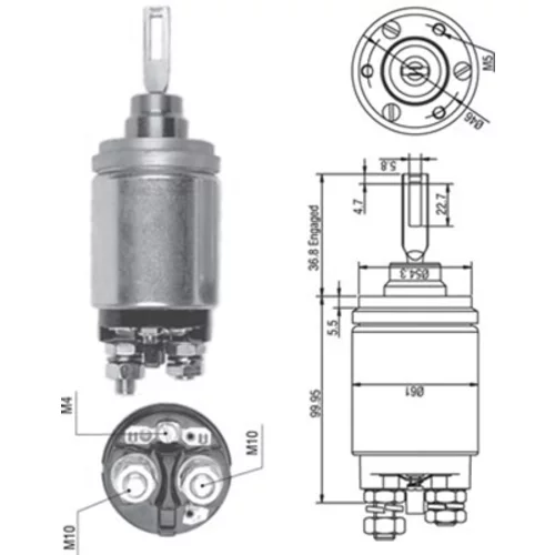 Elektromagnetický spínač pre štartér MAGNETI MARELLI 940113050259