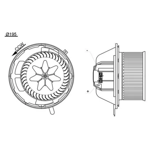 Vnútorný ventilátor MAHLE AB 194 000S