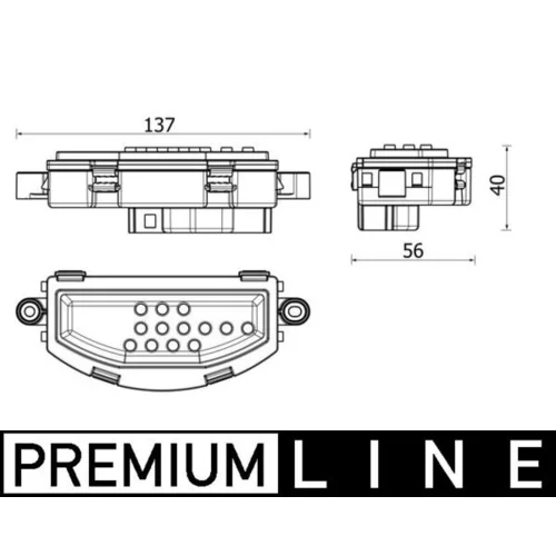 Regulator, ventilator vnutorneho priestoru MAHLE ABR 158 000P - obr. 1