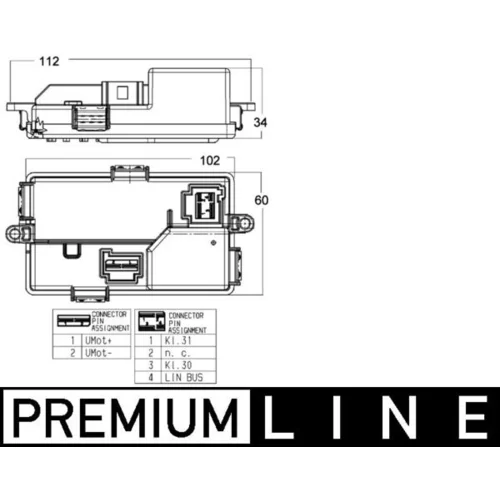 Regulator, ventilator vnutorneho priestoru MAHLE ABR 68 000P