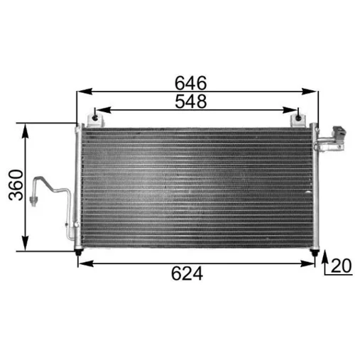 Kondenzátor klimatizácie MAHLE AC 302 000S - obr. 1