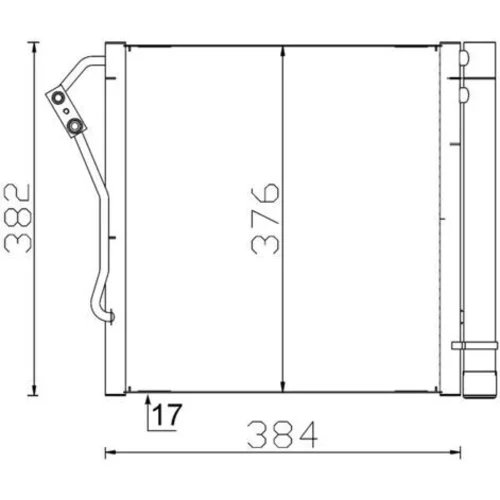 Kondenzátor klimatizácie MAHLE AC 340 000S - obr. 1