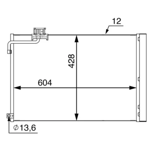 Kondenzátor klimatizácie MAHLE AC 51 000S - obr. 1