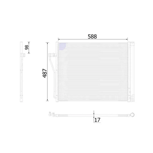 Kondenzátor klimatizácie MAHLE AC 568 000S