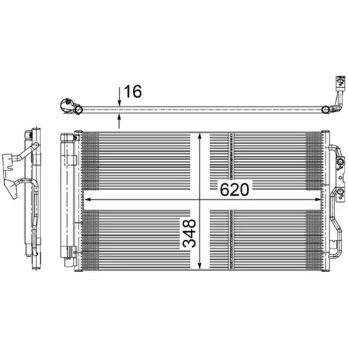 Kondenzátor klimatizácie MAHLE AC 652 000S - obr. 1