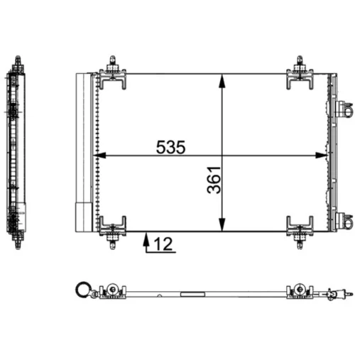 Kondenzátor klimatizácie MAHLE AC 668 000P - obr. 1